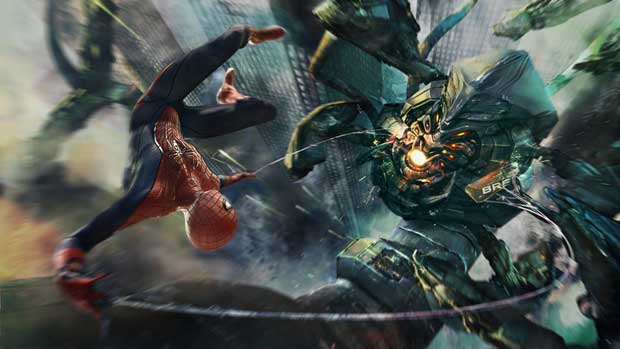 The Amazing Spider-Man Slinging Webs in NYC