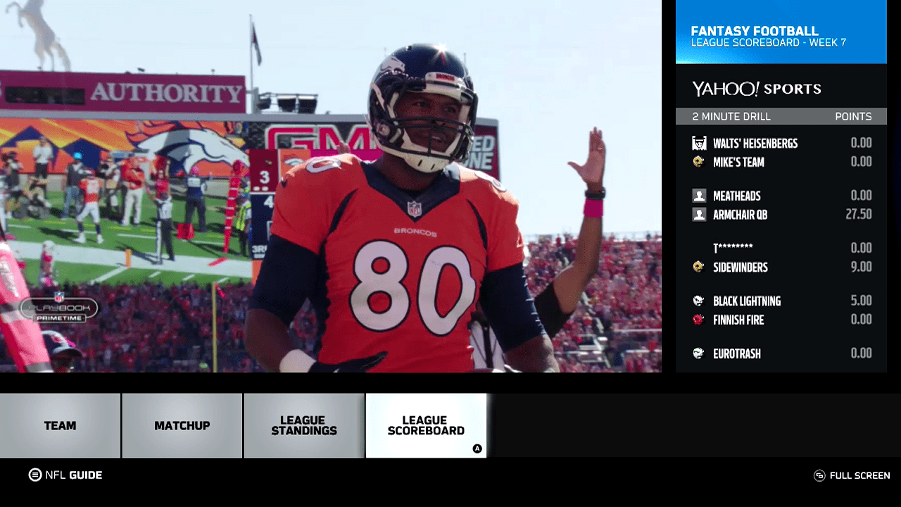 Yahoo Fantasy Football added to Xbox One NFL App