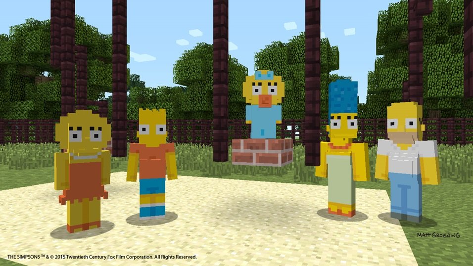 Xbox Getting The Simpsons Content Pack For Minecraft Attack Of The Fanboy - minecraft 20th century fox roblox