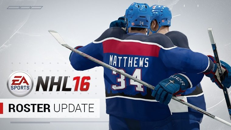 NHL 16 Roster Update
