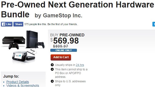 gamestop sell console