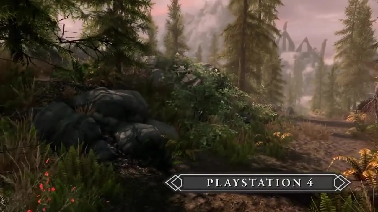 The Elder Scrolls Skyrim Remastered PS4 Vs PS3 Graphics Video