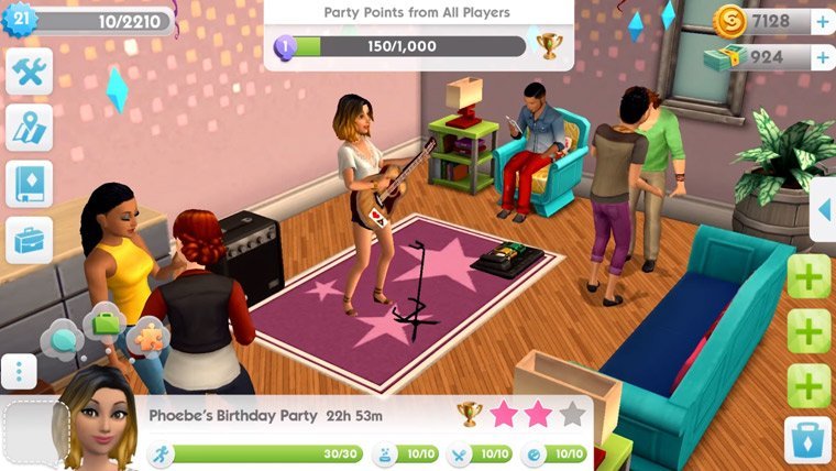 The Sims Mobile party