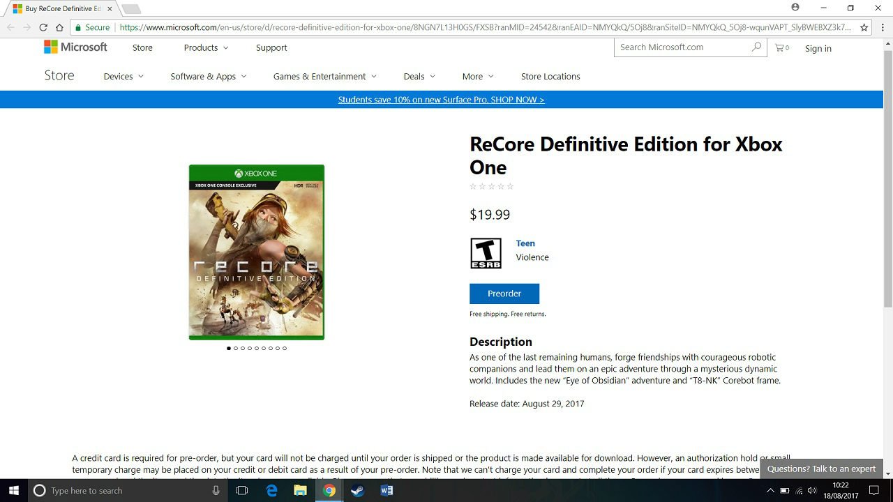 recore-definitive-edition-store-page