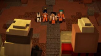 First screenshot of Minecraft on PS3