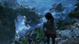 Shadow of the Tomb Raider Lara Looking over cliff