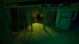Man standing in a basement
