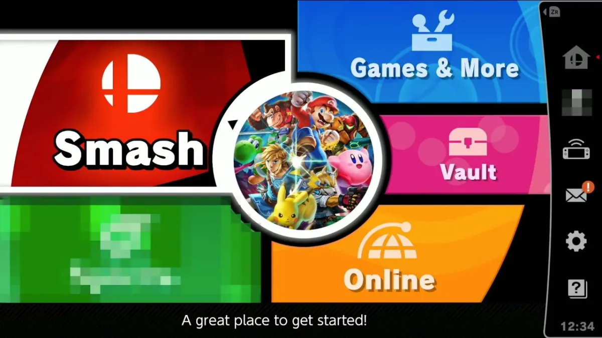 Smash Bros Ultimate main menu