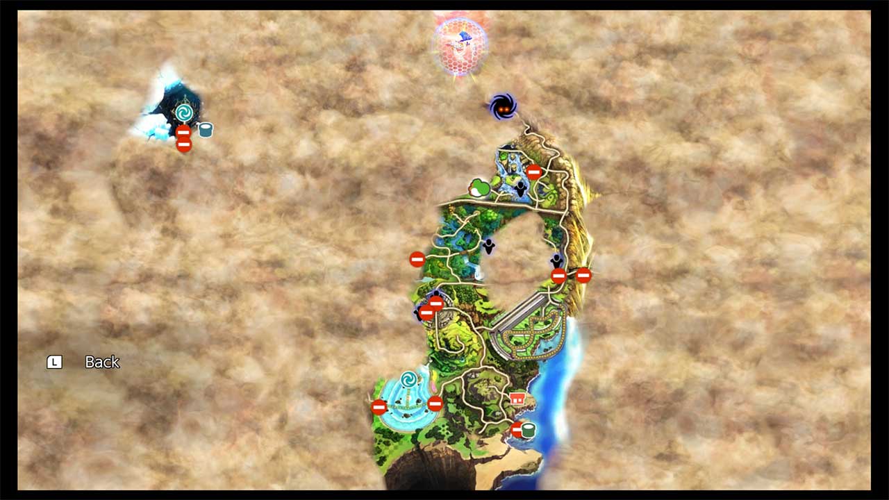 super smash bros world of light character map