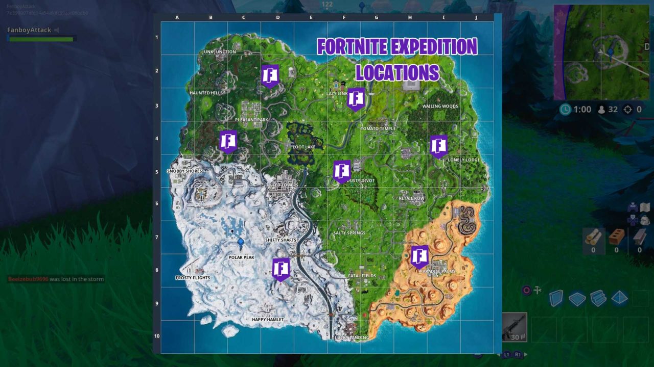 Fortnite Expedition Locations Season 7 Week 7 Challenge Attack Of