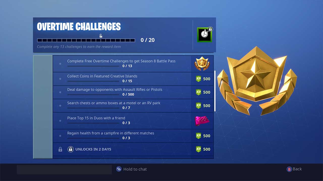 Complete Overtime Challenges How To Get Free Battle Pass In Fortnite 