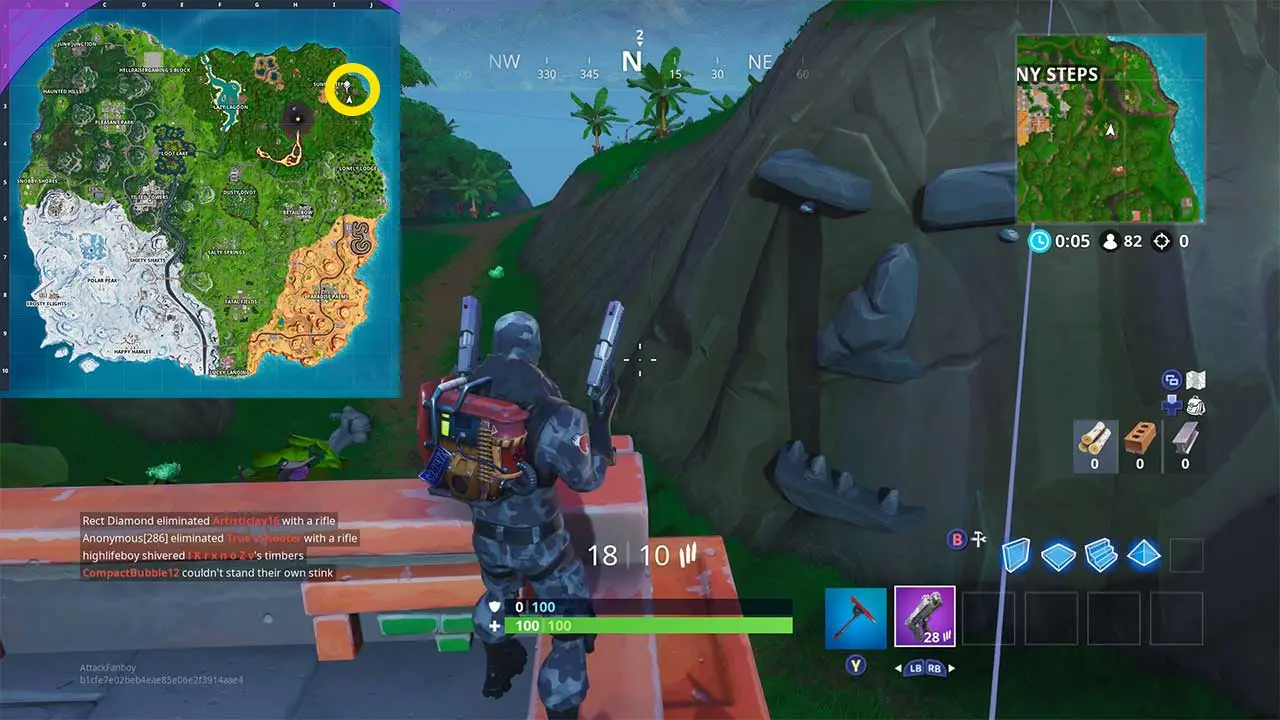 All Giant Face Locations In Fortnite Fortnite Giant Face Locations In Desert Jungle And Snow Attack Of The Fanboy