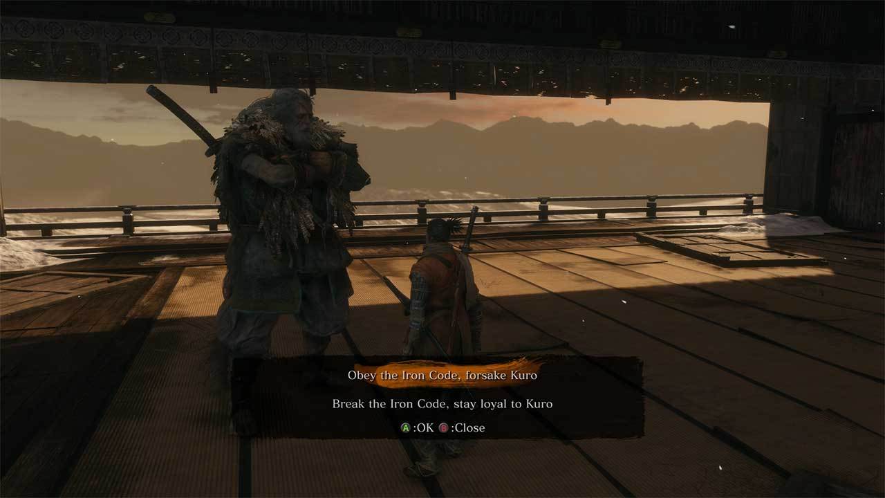 Sekiro: Shadows Die Twice Obey Iron Code Forsake or Stay Loyal to Kuro ...
