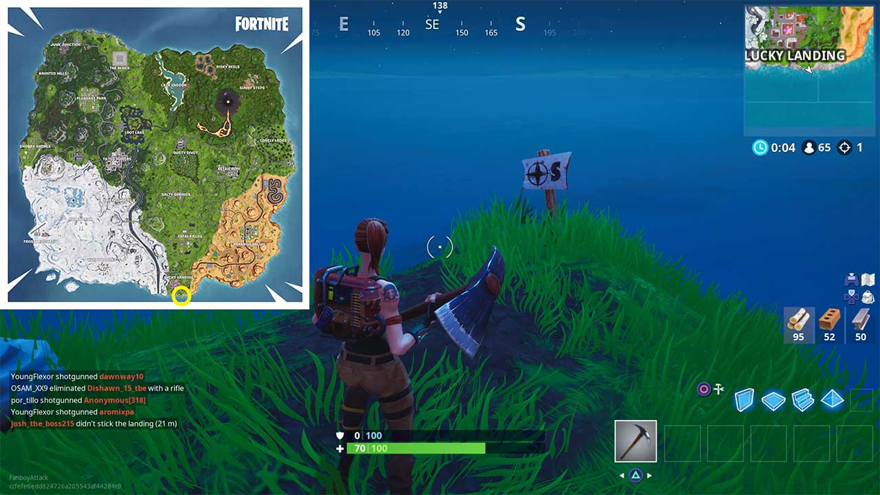 Furthest Points On Map Fortnite Fortnite Where To Visit The Furthest North South East And West Points Of The Island Attack Of The Fanboy