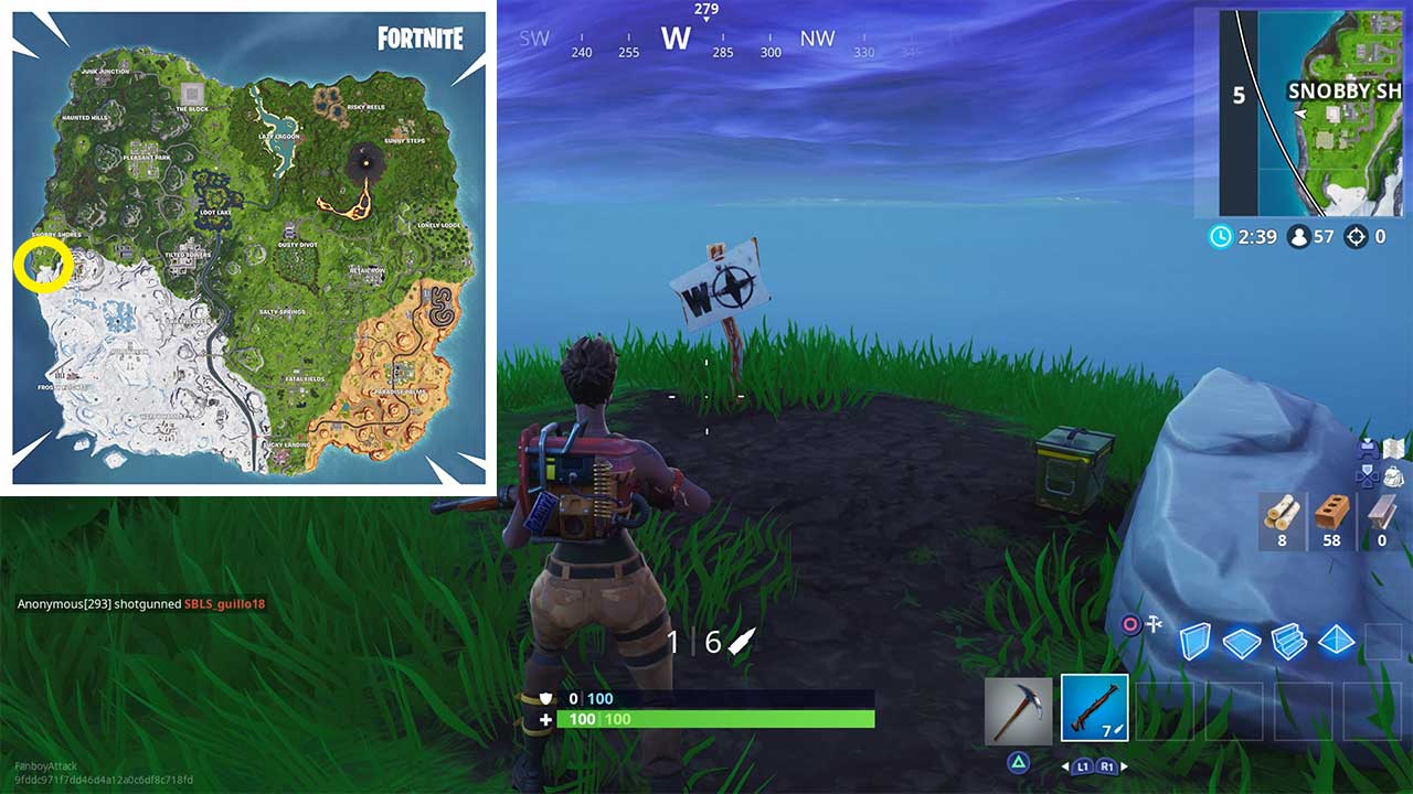 Where Is The West Point Of The Fortnite Map Fortnite Where To Visit The Furthest North South East And West Points Of The Island Attack Of The Fanboy