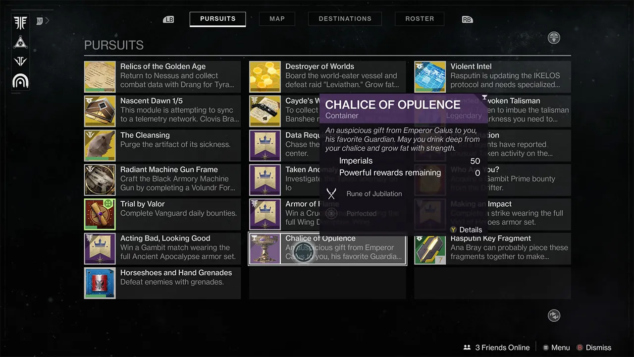 Destiny 2 How to Upgrade Chalice of Opulence. 
