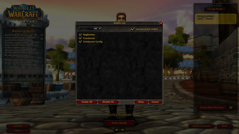 all the things wow addons not showing