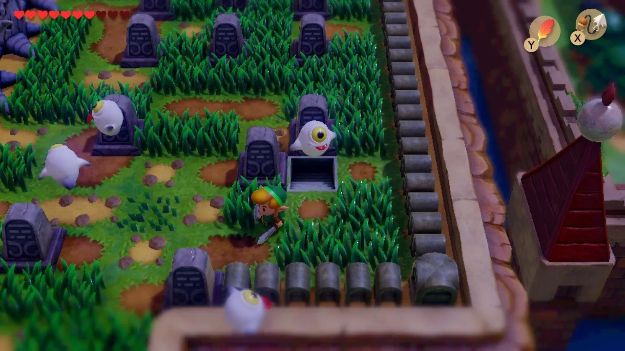 Legend-of-Zelda-Link’s-Awakening-–-How-To-Get-Into-the-Color-Dungeon-Gravestones