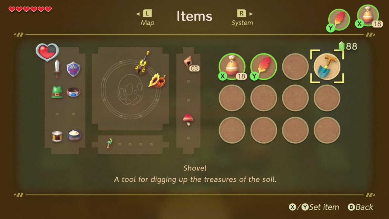 Legend of Zelda Link’s Awakening Where to Dig and What to do with