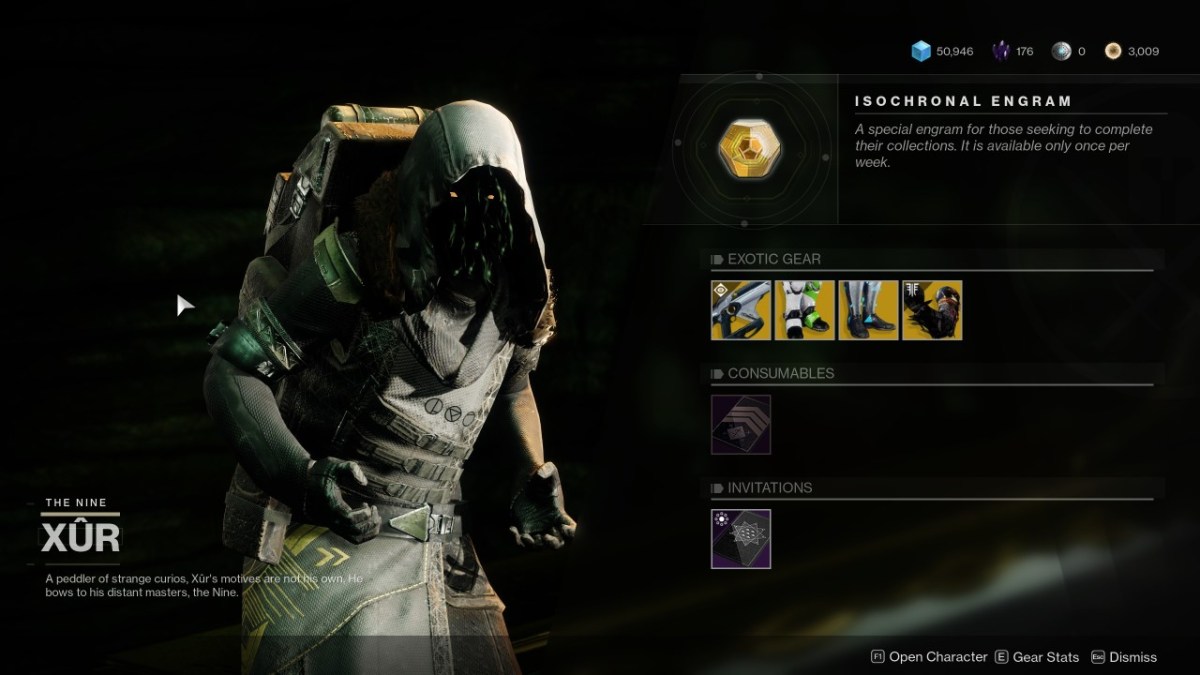 Destiny 2: Xur Ware's Oct 18