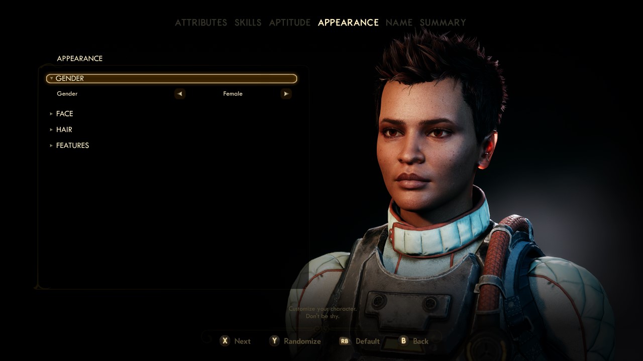 the outer worlds character creation