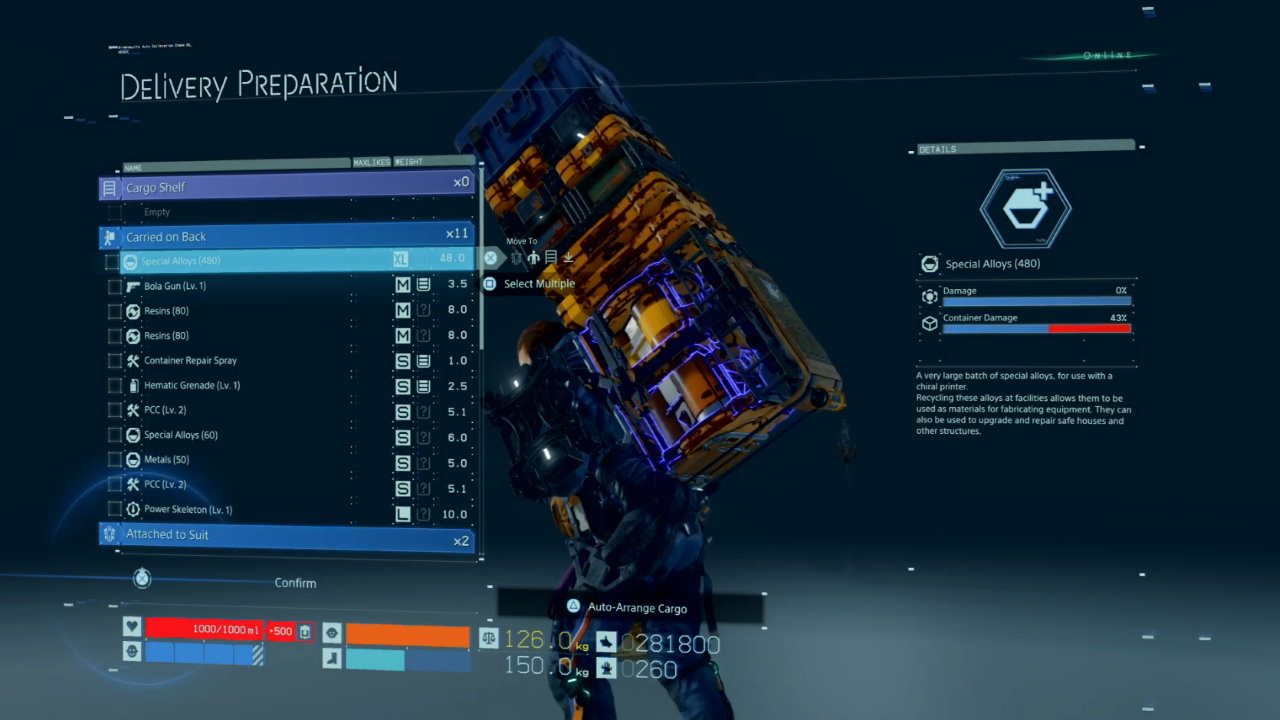 Death Stranding Where to Get More Metals, Resins, Ceramics, Chemicals