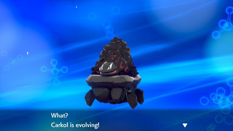 Pokemon Sword and Shield - How To Evolve Carkol Into Coalossal | Attack