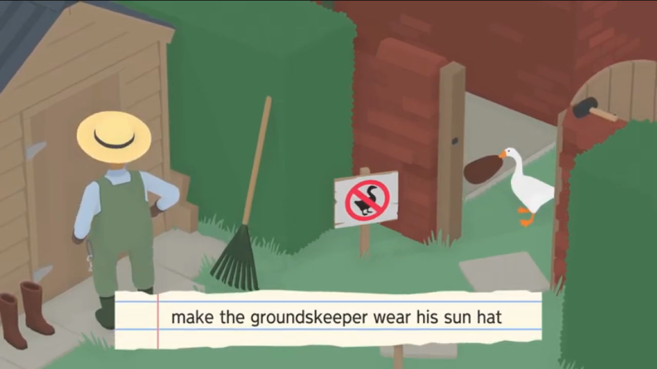Untitled Goose Game How To Get Hat Groundskeeper To Wear The Sun Hat Attack Of The Fanboy