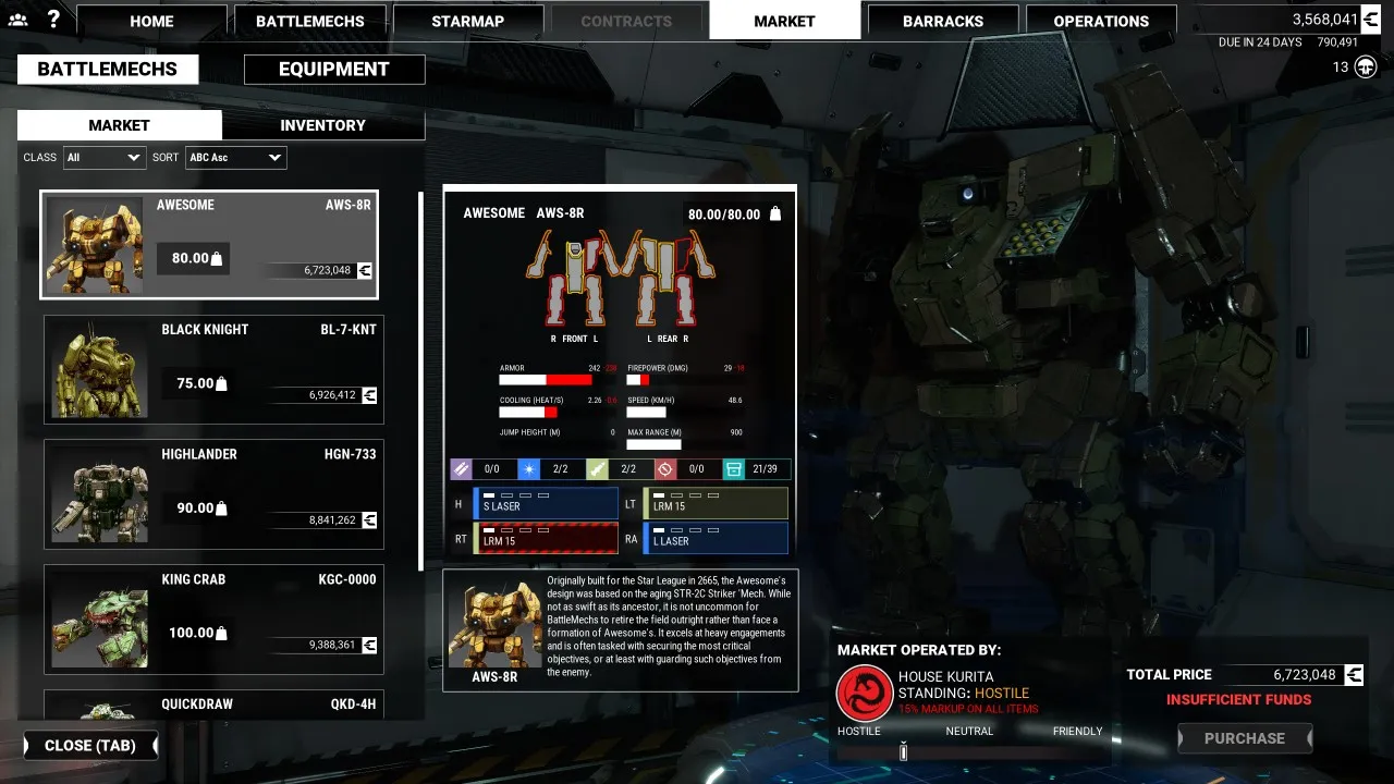 Mechwarrior 5 How To Buy And Sell Attack Of The Fanboy
