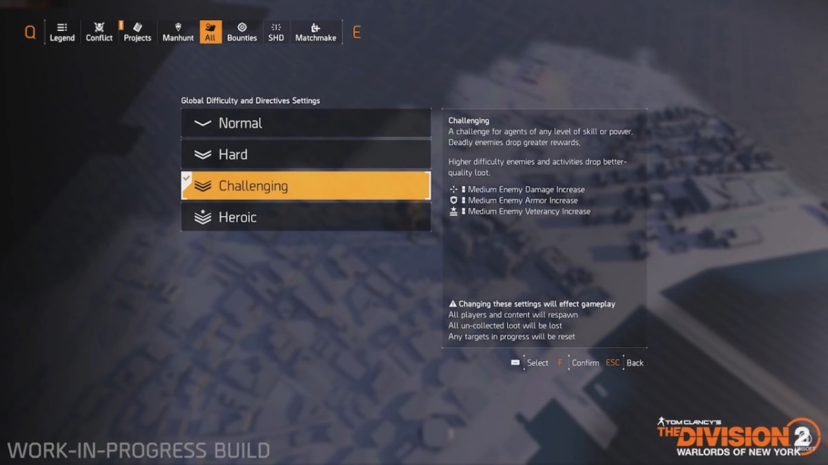 The Division 2 - How to Change Global Difficulty