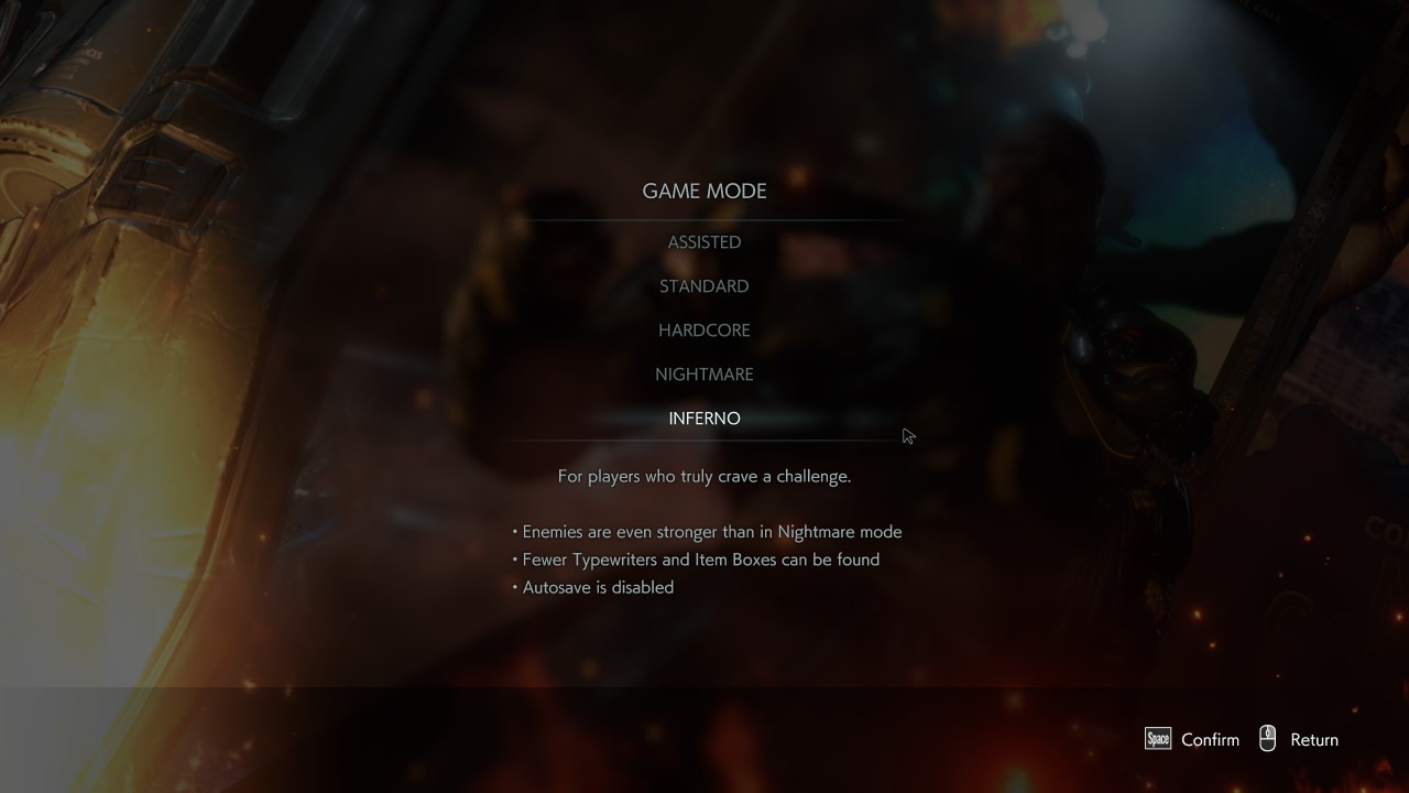 resident evil 3 how to unlock inferno mode