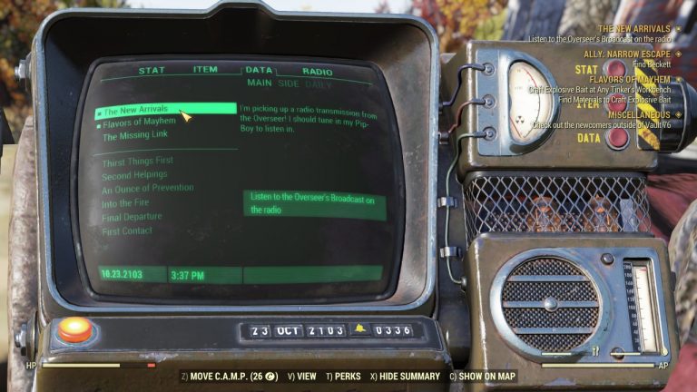 Fallout 76 quick configuration как пользоваться