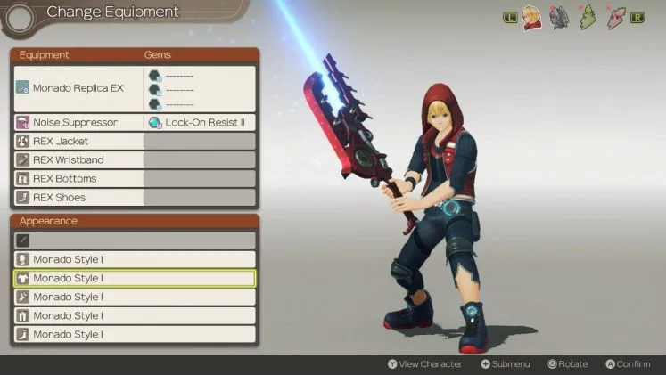 Xenoblade Chronicles Definitive Edition  How To Change Equipment