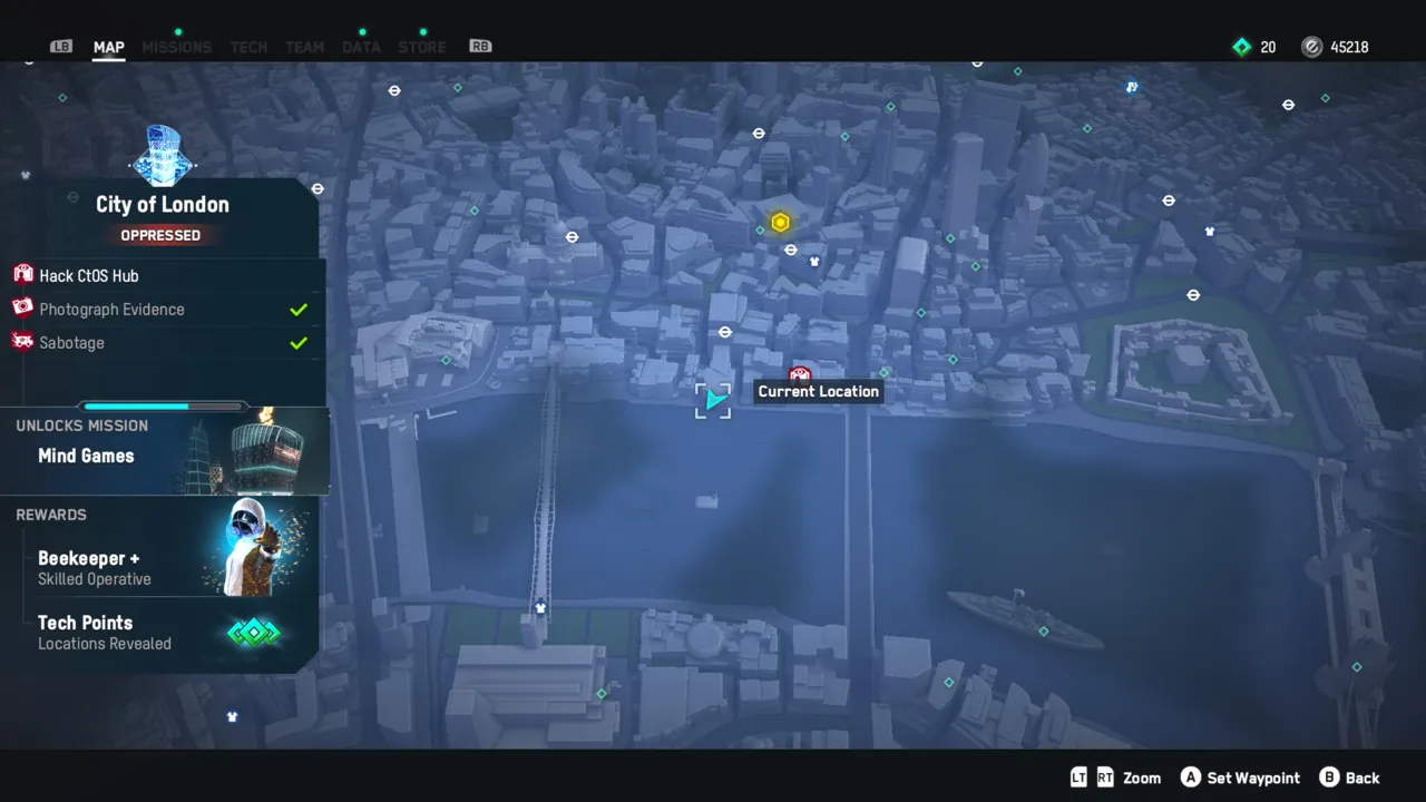 watch dogs map