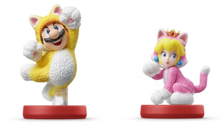 amiibo cat mario & cat peach double pack