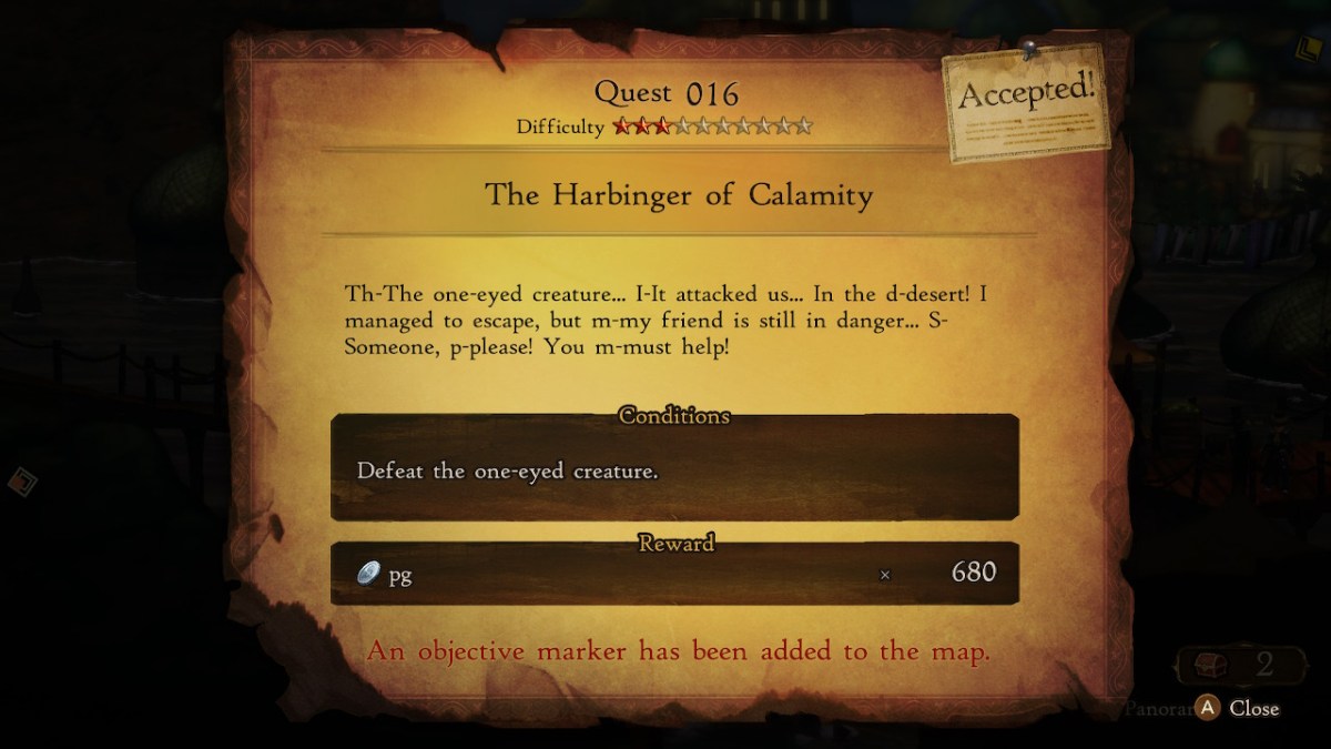 Bravely Default - The Harbinger of Calamity Side Quest Guide