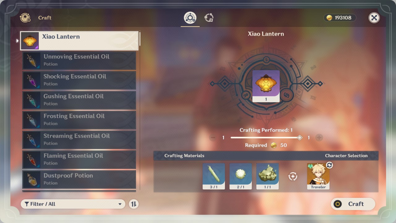Genshin Impact How to Craft Xiao Lanterns Attack of the Fanboy