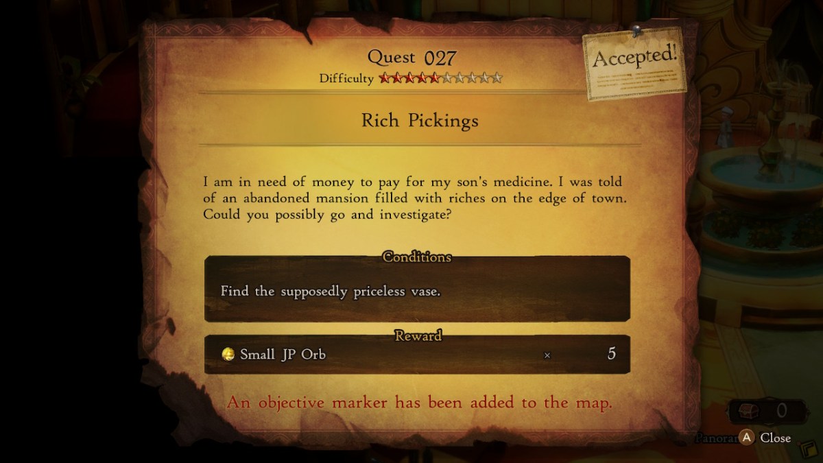 Bravely Default 2: Rich Pickings Side Quest Guide