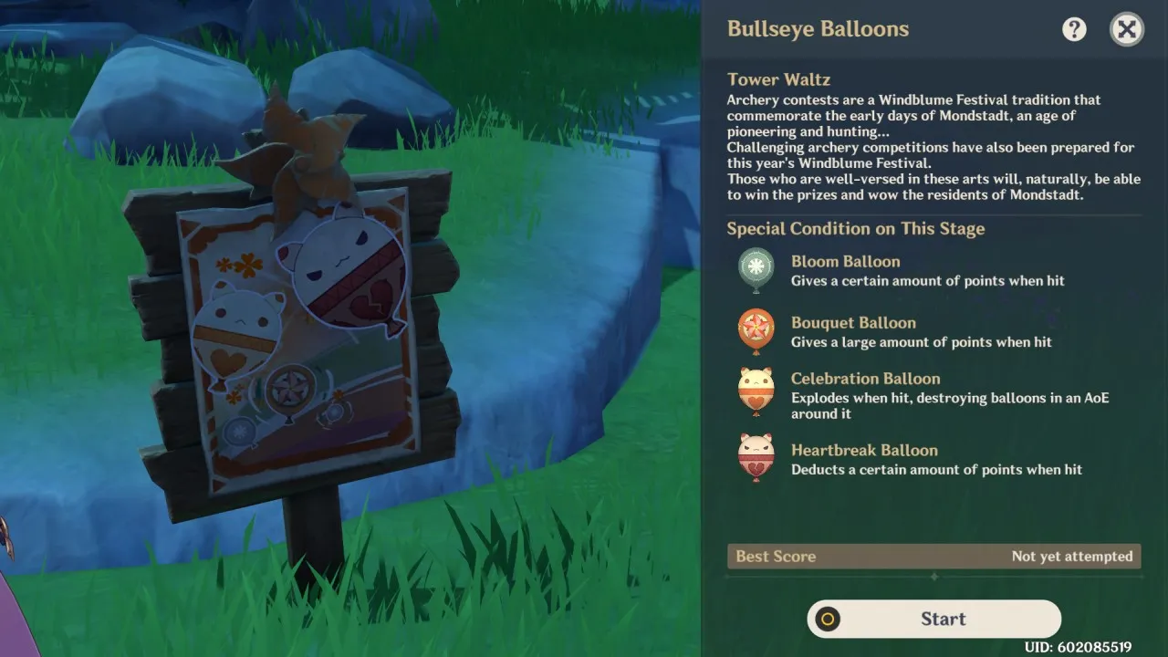 Genshin Impact Windblume Festival Bullseye Balloons Guide How To Clear The Festival Challenge Attack Of The Fanboy - roblox green baloon trick