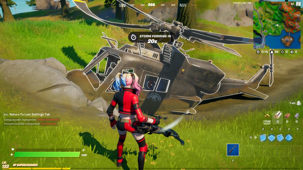 Fortnite Downed Black Helicopter