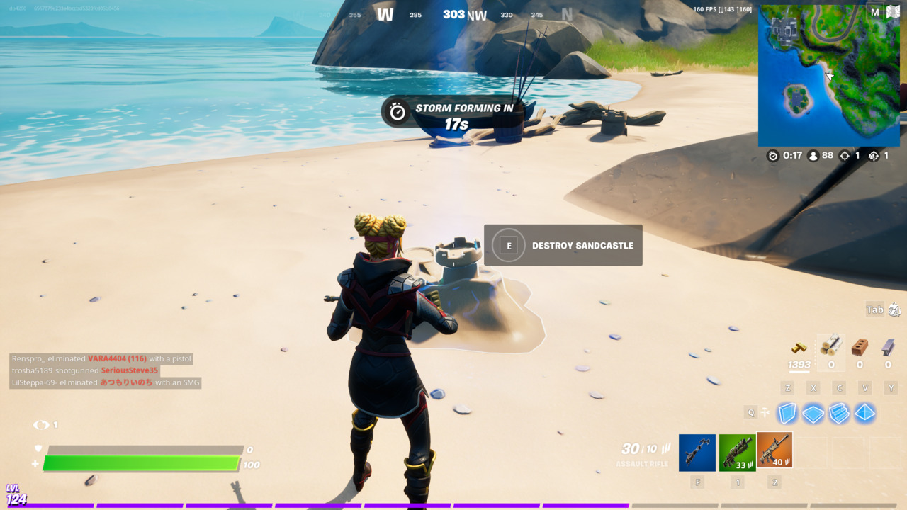 Fortnite Sandcastle Locations Build and Destroy Sandcastles Challenge