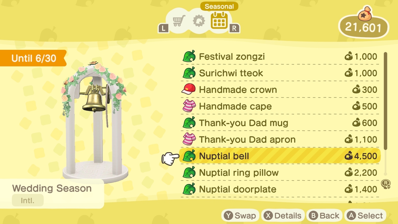 Animal Crossing New Horizons Wedding Season: How to Get the Nuptial Bell | Attack of the Fanboy