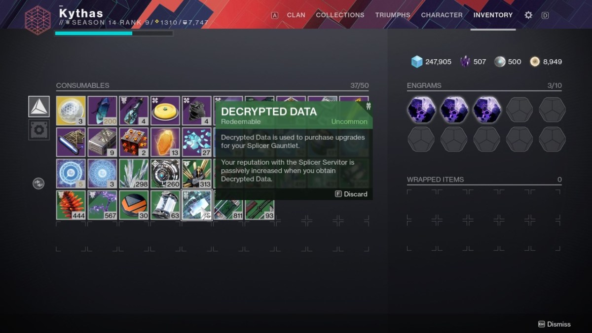 Destiny 2 Decrypted Data: How to Get Decrypted Data for Season of the Splicer
