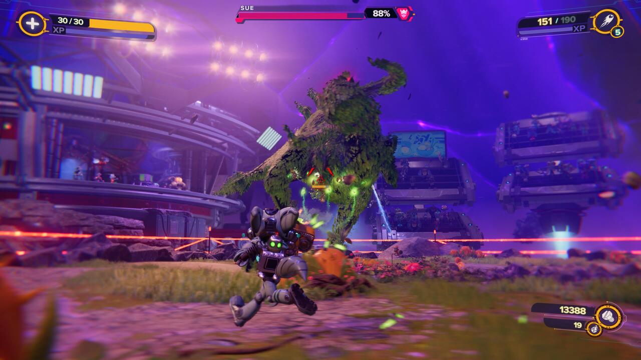 Ratchet and Clank Rift Apart Sue the Undead Grunthor Boss Guide Attack of the Fanboy