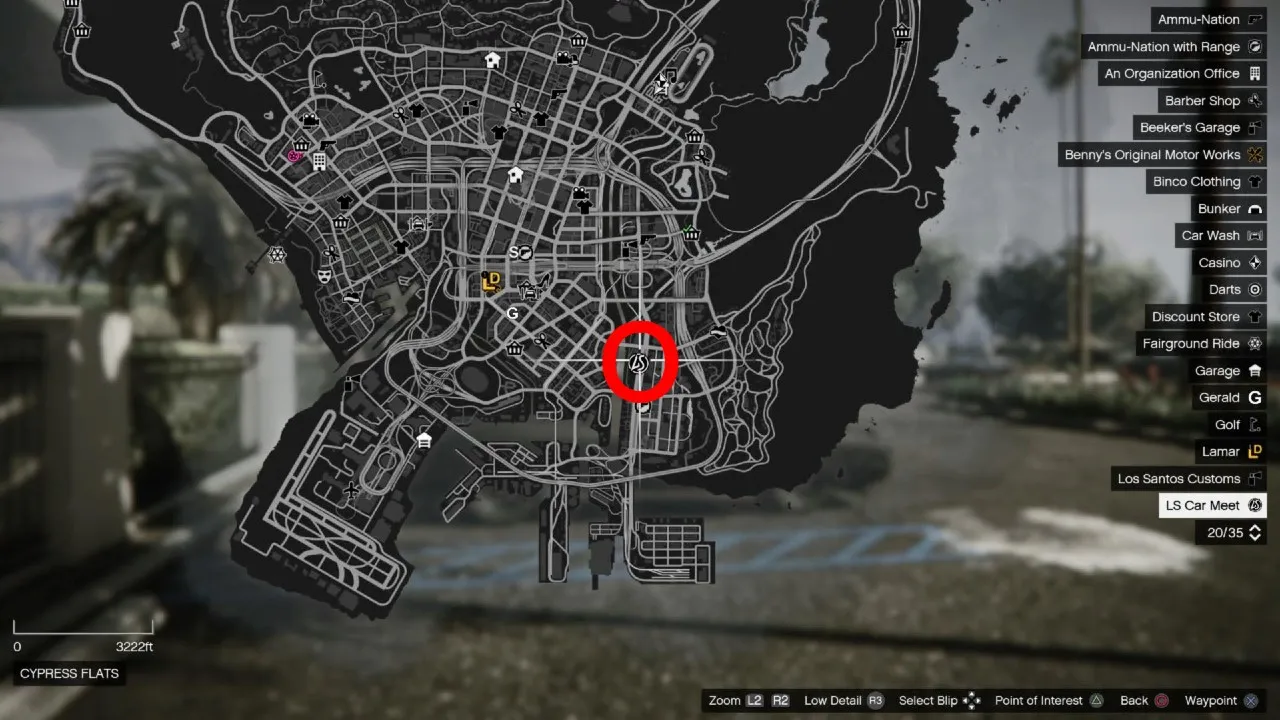 GTA-Online-LS-Car-Meet-Location-Map