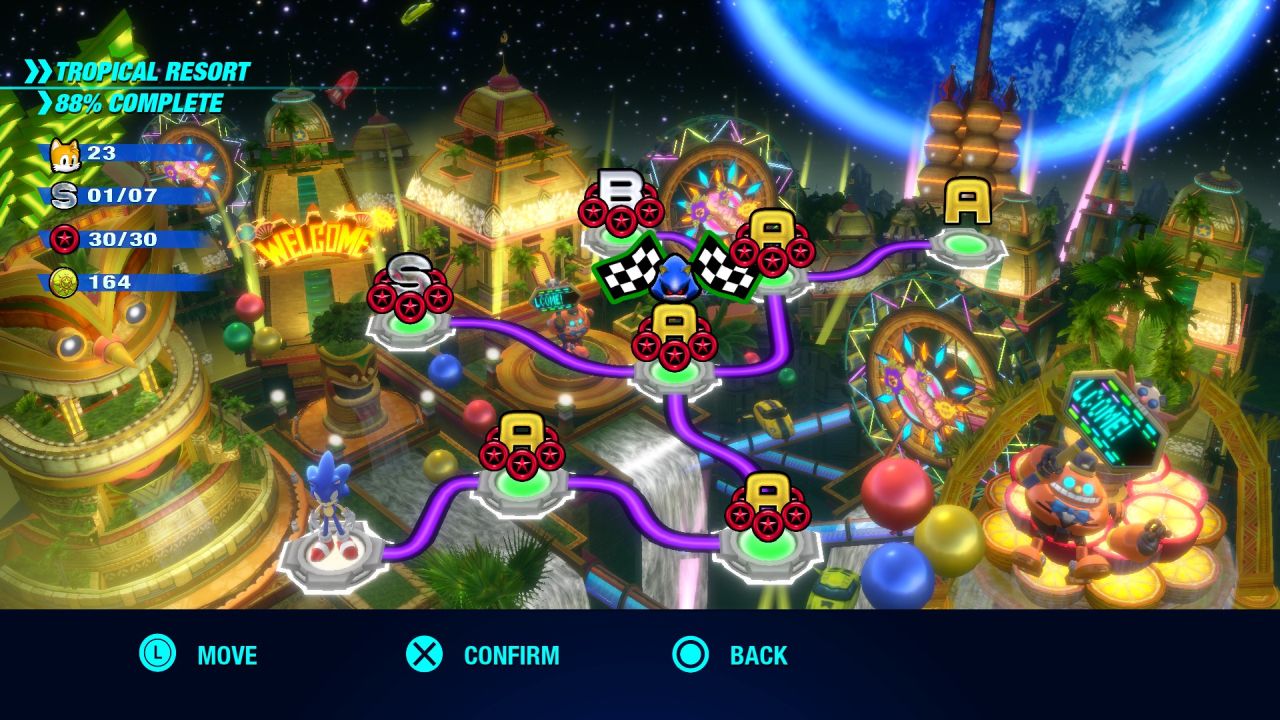 Sonic Colors (Wii) [4K] - Tropical Resort Act 1-6 (All Red Rings + S-Ranks)  