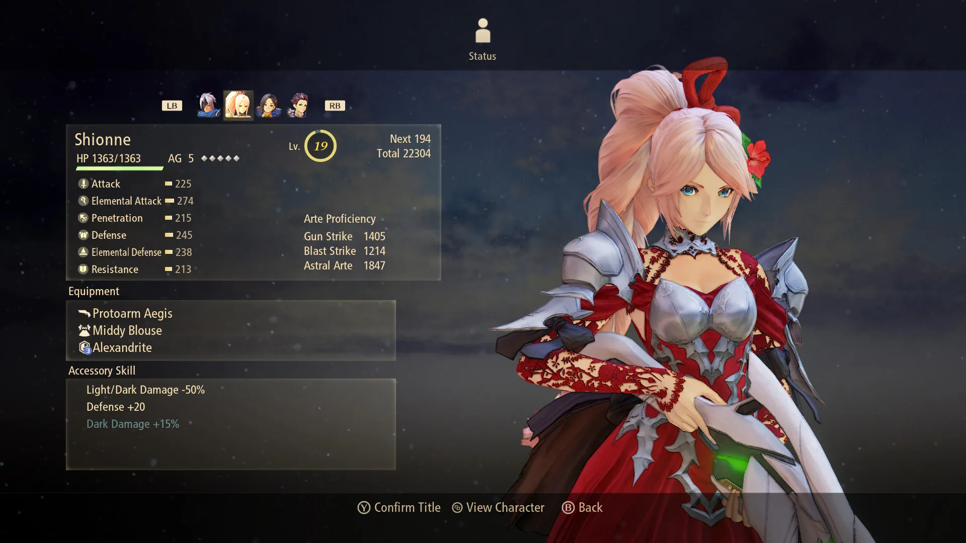 tales-of-arise-shionne-status-page-level-19