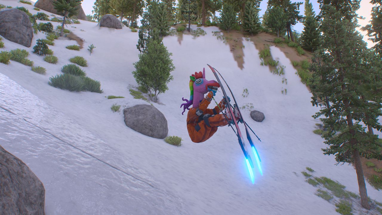 Performing a Ski trick in Riders Republic