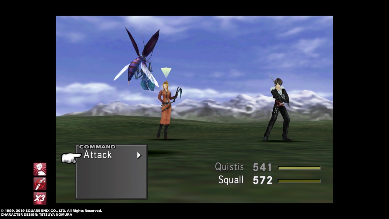 Quistis and Squall fighting an enemy.