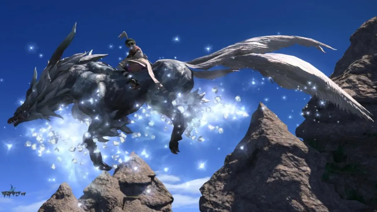Fenrir Mount in-action Final Fantasy XIV